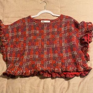 Short sleeve red shirt from Zara